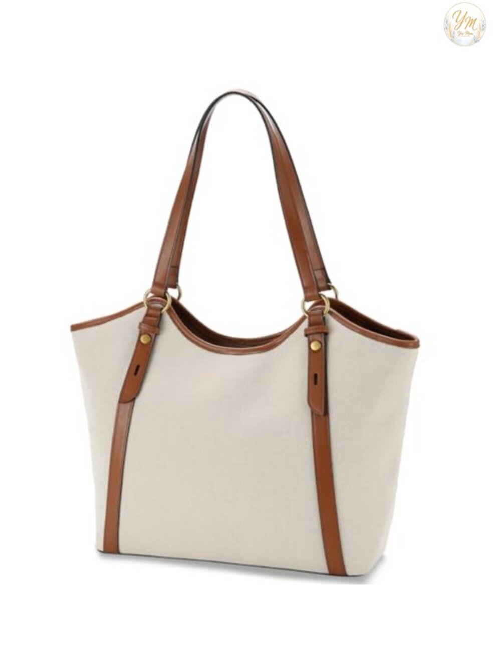 Faux Leather Tote Bag for Women, Large Top Handle Satchel Handbag with Zipper